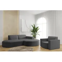 Fun Möbel Sofa Set 2-teilig Sessel und Ecksofa PALMA