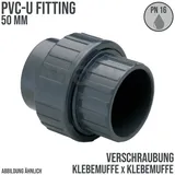 Mega Group PVC Verschraubung 50 mm Klebemuffe 16 bar,