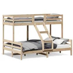 vidaXL Etagenbett 80x200/140x200 cm Massivholz Kiefer