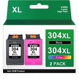 VVQV 304 XL Druckerpatronen Multipack 304XL Ersatz für HP 304 Druckerpatronen schwarz und Farbe für HP Envy 5000 5030 5010 5020 5032 5020 für HP Deskjet 3750 2630 2620 2622 3720 3730 3760 3762