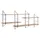Emob Wandregal 191 x 79 x 25,5 cm Schwarz