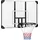 sportnow Basketballkorb Basketballbrett mit Korb Wandmontage für Outdoor, Stahl - Schwarz/Transparent/Weiß
