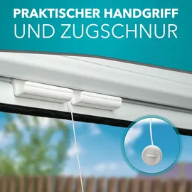 APANA Insektenschutz Fenster Rollo 60 x 100 cm anthrazit