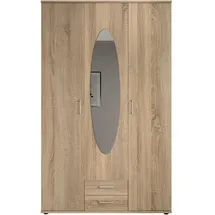 SchlafKONTOR Drehtürenschrank Paul 120 x 195 x 55 cm eiche