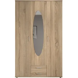 SchlafKONTOR Drehtürenschrank Paul 120 x 195 x 55 cm eiche