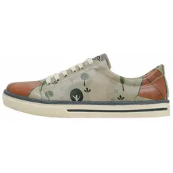 Sneaker DOGO "Damen Sneaker This Is Our Happy Place Vegan Damen Sneaker /", Damen, Gr. 37, Normalschaft, grau, Lederimitat, Schuhe, Vegan