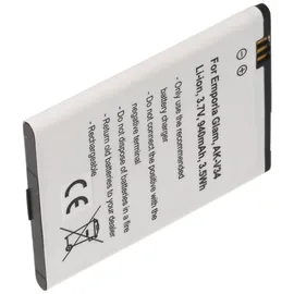 AccuCell Akku passend für den Emporia Glam Akku AK-V34 mit 940mAh, AK-V34 V1.0