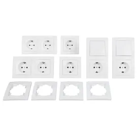 McPower Schalter und Steckdosen Set McPower Flair Standard 20-teilig weiß