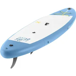 Gymrex Stand Up Paddleboard - aufblasbar - 105 kg - hellblau- Doppelkammer - 302 x 81 x 38 cm