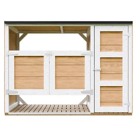 TIMBELA Mülltonnenbox 2er 240 l 217 x 159 cm gelb