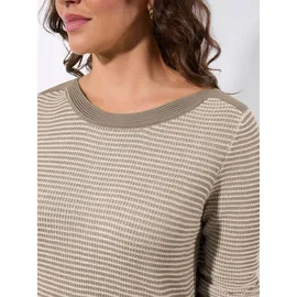 Casual Looks Strickpullover gemustert Sesam/Ecru 36