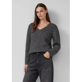 s.Oliver Strickpullover mit Glitzergarn und Pailletten-Details Grau 44
