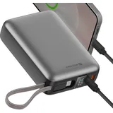 Swissten 20000 mAh 45W mit integriertem USB-C space Silber