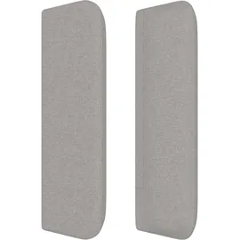 vidaXL Kopfteil mit Ohren Hellgrau 93x16x78/88 cm Stoff