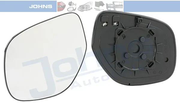 JOHNS Spiegelglas, Außenspiegel 52563782 links für MITSUBISHI