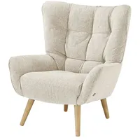 Soho Ohrensessel Jolyn Flachgewebe 87 x 100 x 86 cm Beige