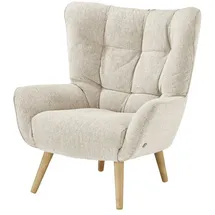 Soho Ohrensessel Jolyn Flachgewebe 87 x 100 x 86 cm Beige