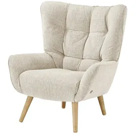 Soho Ohrensessel Jolyn Flachgewebe 87 x 100 x 86 cm Beige