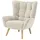 Soho Ohrensessel Jolyn Flachgewebe 87 x 100 x 86 cm Beige