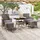 vidaXL Garten-Essgruppe 5-tlg. Grau