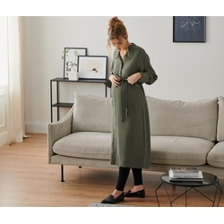 Tchibo - Umstands-Blusenkleid - Damen - Gr. XL - olivgrün