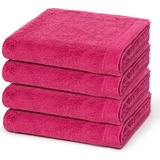 CAWÖ Lifestyle Handtuch-Set - 4er-Set Handtücher Pink