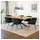 Home Deluxe Essgruppe Eckig AVENCIA inkl. Sternfuß - 200 x 120 cm Light Oak, (7-tlg) schwarz