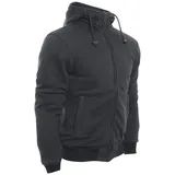 Bores Safety 3 Baumwolle Hoodie, Wasserabweisend, Reißfest, Schwarz, 3XL