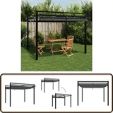 Vidaxl - Gartenpavillon mit Ausziehbarem Dach Anthrazit 3x3 m Aluminium - Pavillon - Gartenzelt - Outdoor Möbel - Gartenhaus - Sommerterrasse