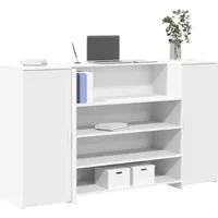 vidaXL Empfangstresen Weiß 180x50x103,5 cm Holzwerkstoff