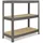 shelfplaza Schwerlastregal Metall 90x100x30 cm grau mit 3 Böden 200 kg Traglast pro Boden