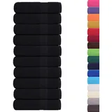 vidaXL Duschtuch 70 x 140 cm schwarz 10 St.