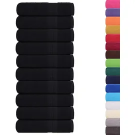 vidaXL Duschtuch 70 x 140 cm schwarz 10 St.