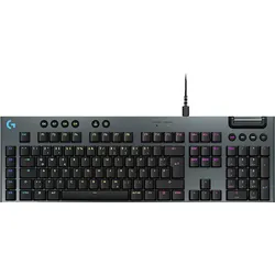 LOGITECH G915 X Tactile Corded, Gaming Tastatur, kabelgebunden, Dunkelgrau