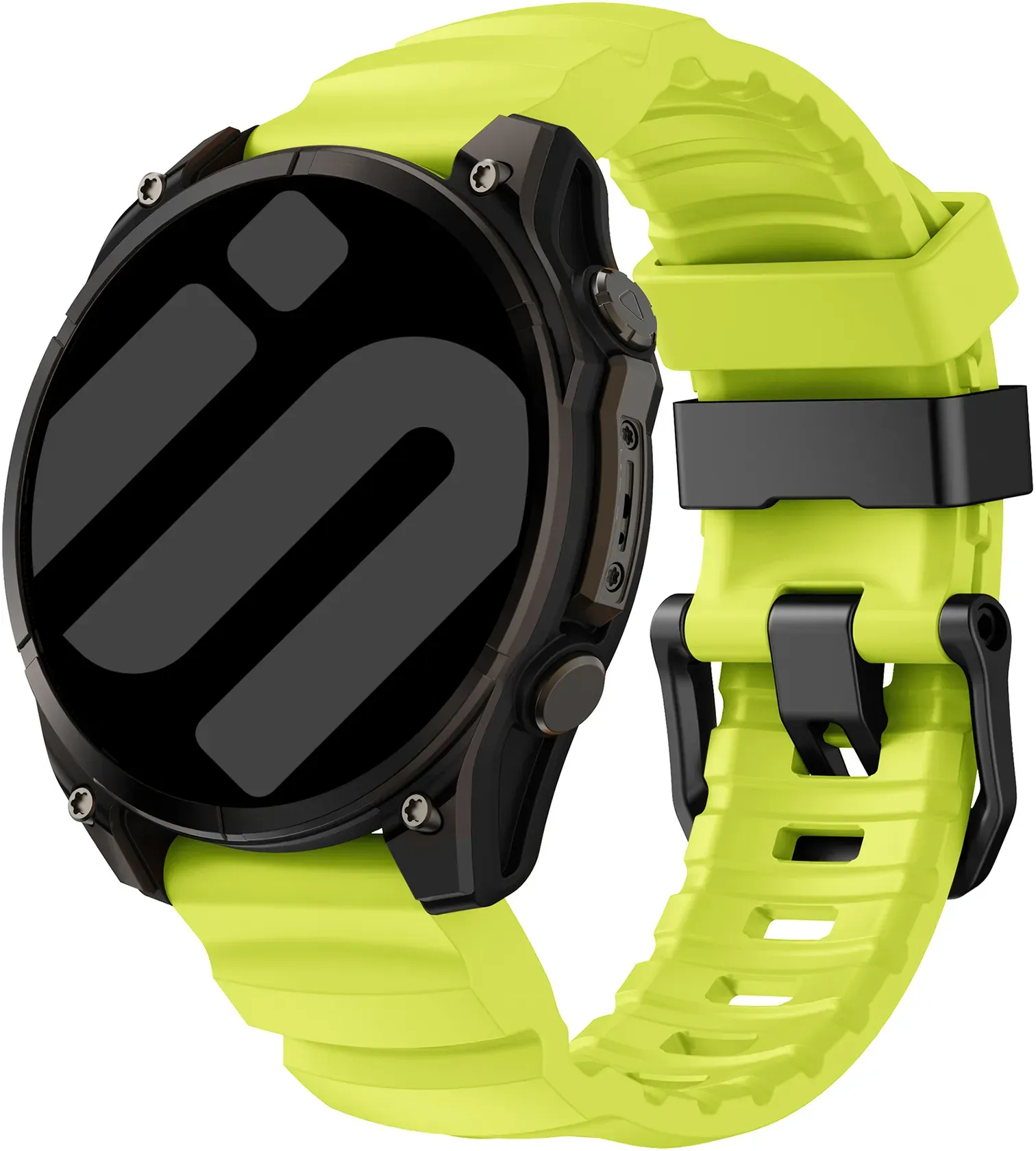 Strap-it Amazfit T-Rex Ultra 2 Armband Silikon für Amazfit T - Limette - Schnallenverschluss
