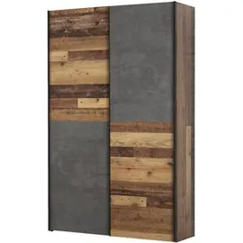 EFFEZETA Ozula Schwebetürenschrank 120 x 190,5 x 42 cm grau