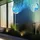 GLOBO Solar Fackeln Mond Garten Gartendeko Solarlampe Solarleuchte Außen, Blauer Lichteffekt, Crackle Glas, IP44, LED kaltweiß, H 90 cm, Garten Balkon, 2er Set