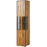 Massivmoebel24 Vitrine Wildeiche 43x45x200 natur geölt STARNBERG 05