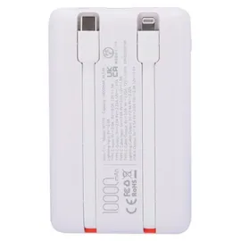 VEGER Powerbank Veger 10000mAh LCD 22,5W USB-C Lightning QuickCharge Weiß
