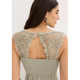 bonprix Minikleid Spitze Grün 38