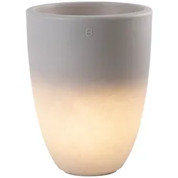 Beleuchteter Pflanztopf Shining Curvy Pot M (Grey) Solarbetrieben