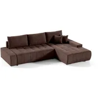 Fun Möbel Ecksofa Sofa mit Schlaffunktion VOGAR Stoff Aston