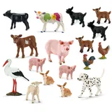 Schleich - Tierfiguren - Bauernhof-Set mit 17 Tieren