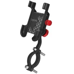 LogiLink Smartphone Fahrradhalterung, 360 degree, straight, aluminum, black/red