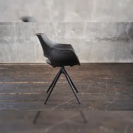 KAWOLA Zaja Kunstleder drehbar schwarz
