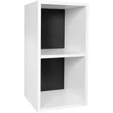 Wohnling Bücherregal weiß, schwarz 30,0 x 30,0 x 60,0 cm