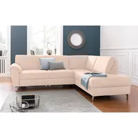 sit&more Ecksofa Texel L-Form, mit Federkern, wahlweise mit Bettfunktion und Bettkasten beige