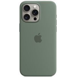 Apple Silikon Case mit MagSafe für iPhone 15 Pro Max Zypresse