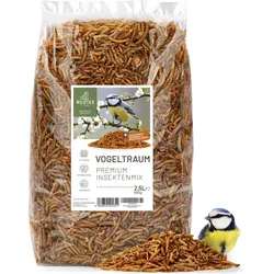 Vogeltraum Premium Insektenmix 500g - Hochwertige Proteinquelle Wildvögel