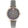 Tom Tailor 2100732 36 mm Kunstledergehäuse Roségold Sportarmband Grau